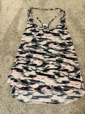 lululemon athletica Pink and Gray Camo Racerback Tank